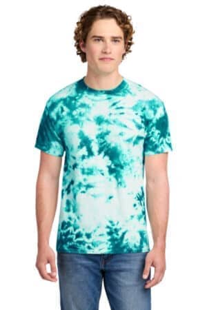 TEAL PC145 port & co crystal tie-dye tee