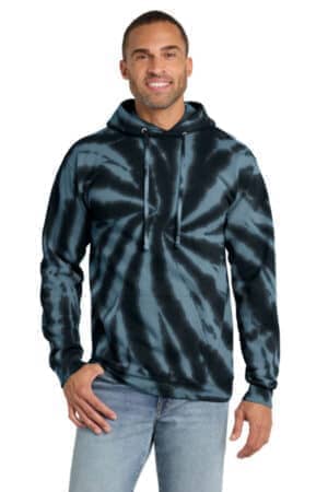 PC146 port & co tie-dye pullover hooded sweatshirt