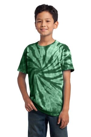 FOREST GREEN PC147Y port & company-youth tie-dye tee