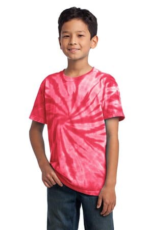 RED PC147Y port & company-youth tie-dye tee