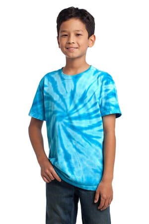 TURQUOISE PC147Y port & company-youth tie-dye tee
