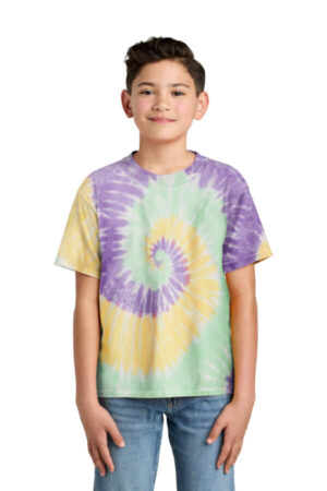 MINT RAINBOW PC147Y port & company-youth tie-dye tee