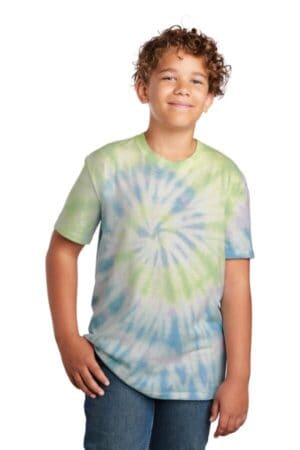 WATERCOLOR SPIRAL PC147Y port & company-youth tie-dye tee