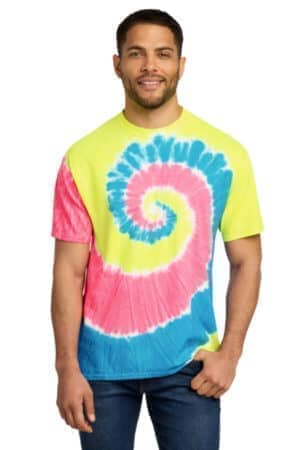 NEON RAINBOW PC147 port & co tie-dye tee