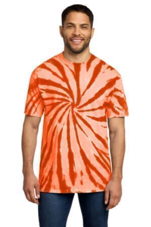 ORANGE PC147 port & co tie-dye tee