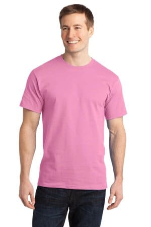 CANDY PINK PC150 port & company-ring spun cotton tee