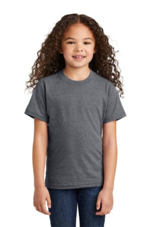 GRAPHITE HEATHER PC330Y port & company youth tri-blend tee