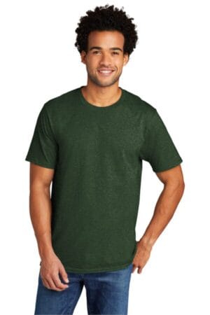FOREST GREEN HEATHER PC330 port & company tri-blend tee