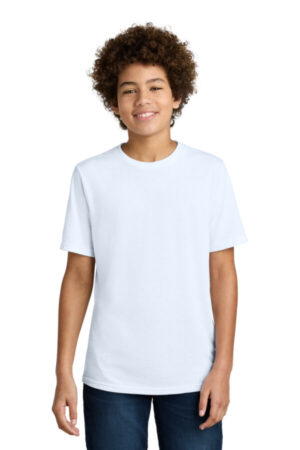 WHITE PC340Y port & company youth cvc tee