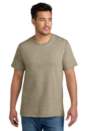 DESERT TAN HEATHER PC340 port & company cvc tee