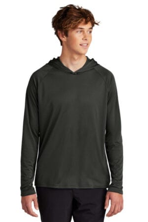 JET BLACK PC380H port & company performance pullover hooded tee