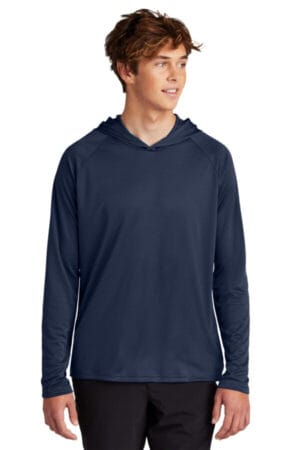 TRUE NAVY PC380H port & company performance pullover hooded tee