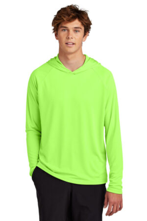NEON GREEN PC380H port & company performance pullover hooded tee