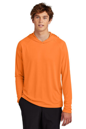 NEON ORANGE PC380H port & company performance pullover hooded tee