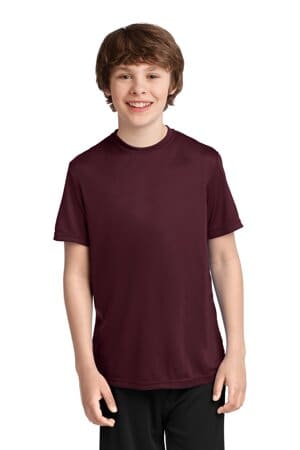 ATHLETIC MAROON PC380Y port & company youth performance tee