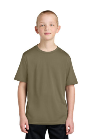 COYOTE BROWN PC380Y port & company youth performance tee