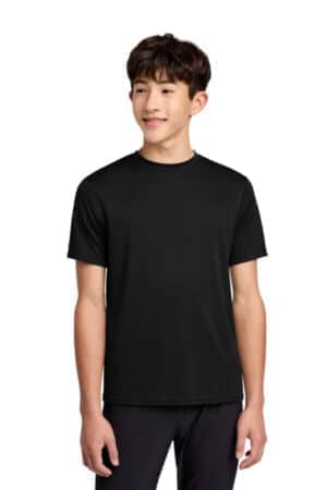 JET BLACK PC380Y port & co youth performance tee