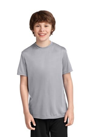 SILVER PC380Y port & company youth performance tee