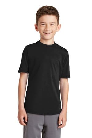 JET BLACK PC381Y port & company youth performance blend tee