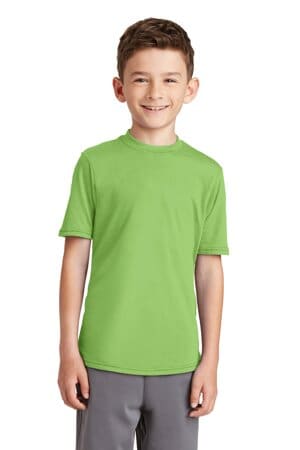 LIME PC381Y port & company youth performance blend tee