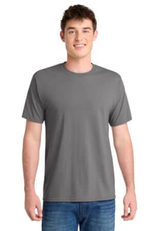 MEDIUM GREY PC381 port & co performance blend tee