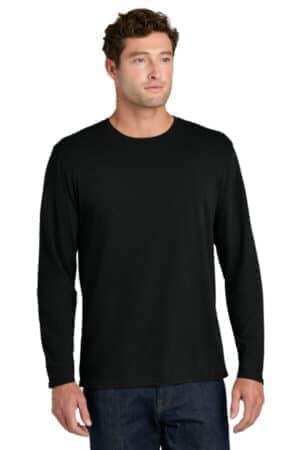 JET BLACK JET BLACK PC43LS port & co easy cotton long sleeve tee