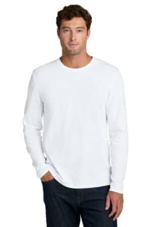 WHITE WHITE PC43LS port & co easy cotton long sleeve tee