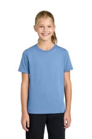 CAROLINA BLUE CAROLINA BLUE PC43Y port & co youth easy cotton tee
