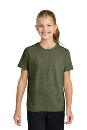 OLIVE DRAB GREEN HEATHER OLIVE DRAB GREEN HEATHER PC43Y port & co youth easy cotton tee