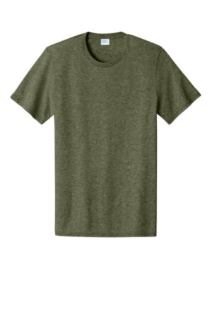 OLIVE DRAB GREEN HEATHER PC43 port & company easy cotton tee
