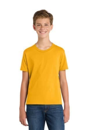 BRIGHT GOLD PC450Y port & co youth fan favorite tee