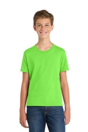 FLASH GREEN PC450Y port & co youth fan favorite tee