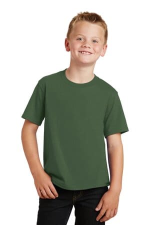 OLIVE PC450Y port & company youth fan favorite tee