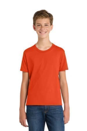 ORANGE PC450Y port & co youth fan favorite tee