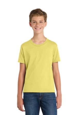 YELLOW PC450Y port & co youth fan favorite tee