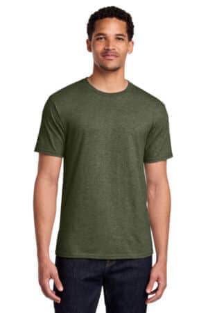 MILITARY GREEN HEATHER PC450 port & co fan favorite tee