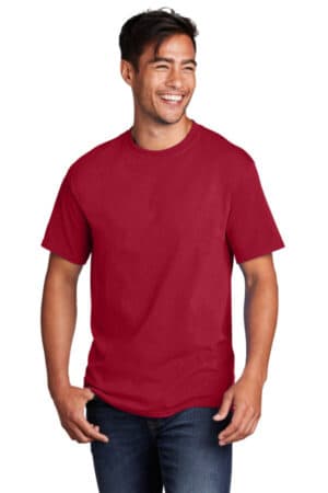 RED PC54DTG port & company core cotton dtg tee