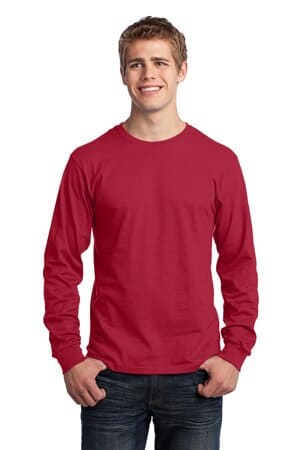 RED PC54LS port & company-long sleeve core cotton tee