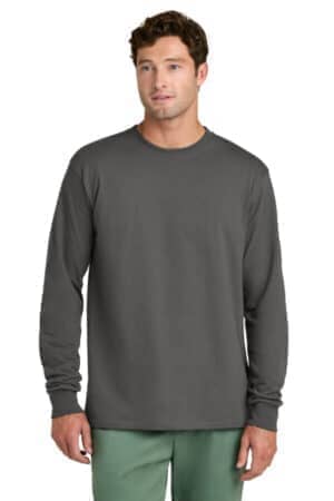 CHARCOAL CHARCOAL PC54LS port & co long sleeve core cotton tee