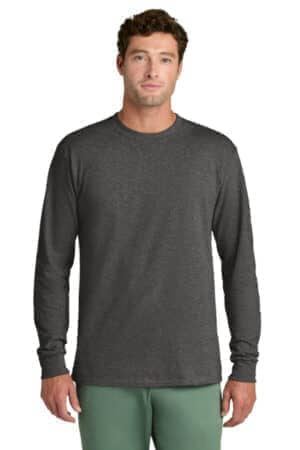 DARK HEATHER GREY DARK HEATHER GREY PC54LS port & co long sleeve core cotton tee