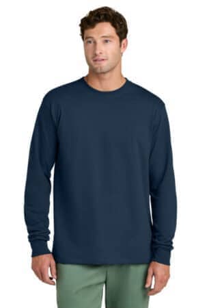 PC54LS port & co long sleeve core cotton tee