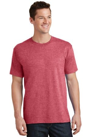 HEATHER RED PC54T port & company tall core cotton tee