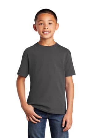 CHARCOAL PC54YDTG port & company youth core cotton dtg tee