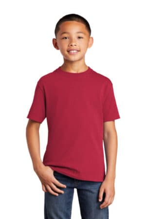 RED PC54YDTG port & company youth core cotton dtg tee