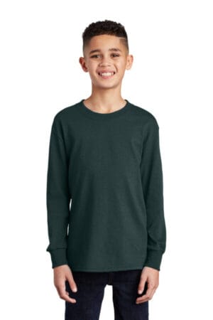 PC54YLS port & company youth long sleeve core cotton tee