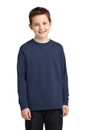 PC54YLS port & company youth long sleeve core cotton tee