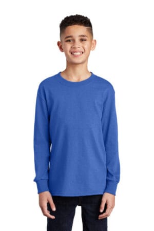ROYAL PC54YLS port & company youth long sleeve core cotton tee