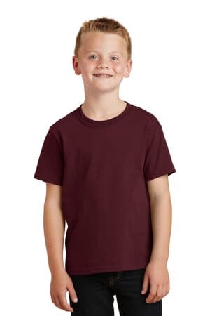 ATHLETIC MAROON PC54Y port & company-youth core cotton tee