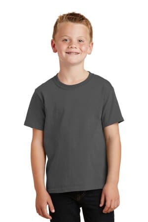 CHARCOAL PC54Y port & company-youth core cotton tee