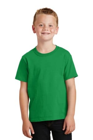 CLOVER GREEN PC54Y port & company-youth core cotton tee